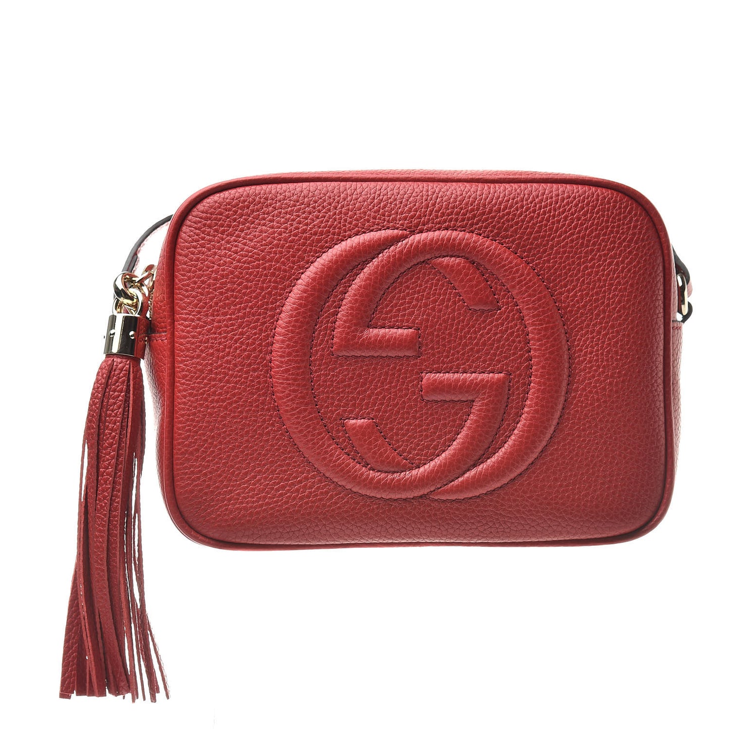 Pebbled Calfskin Small Soho Disco Bag Tabasco Red