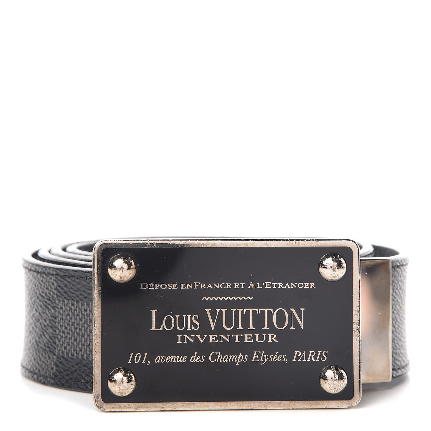 Damier Graphite 35mm LV Inventeur Reversible Belt 100 40