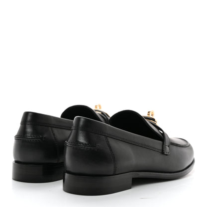 Hermes Calfskin Womens Destin Loafers 37 Black 4 of 12