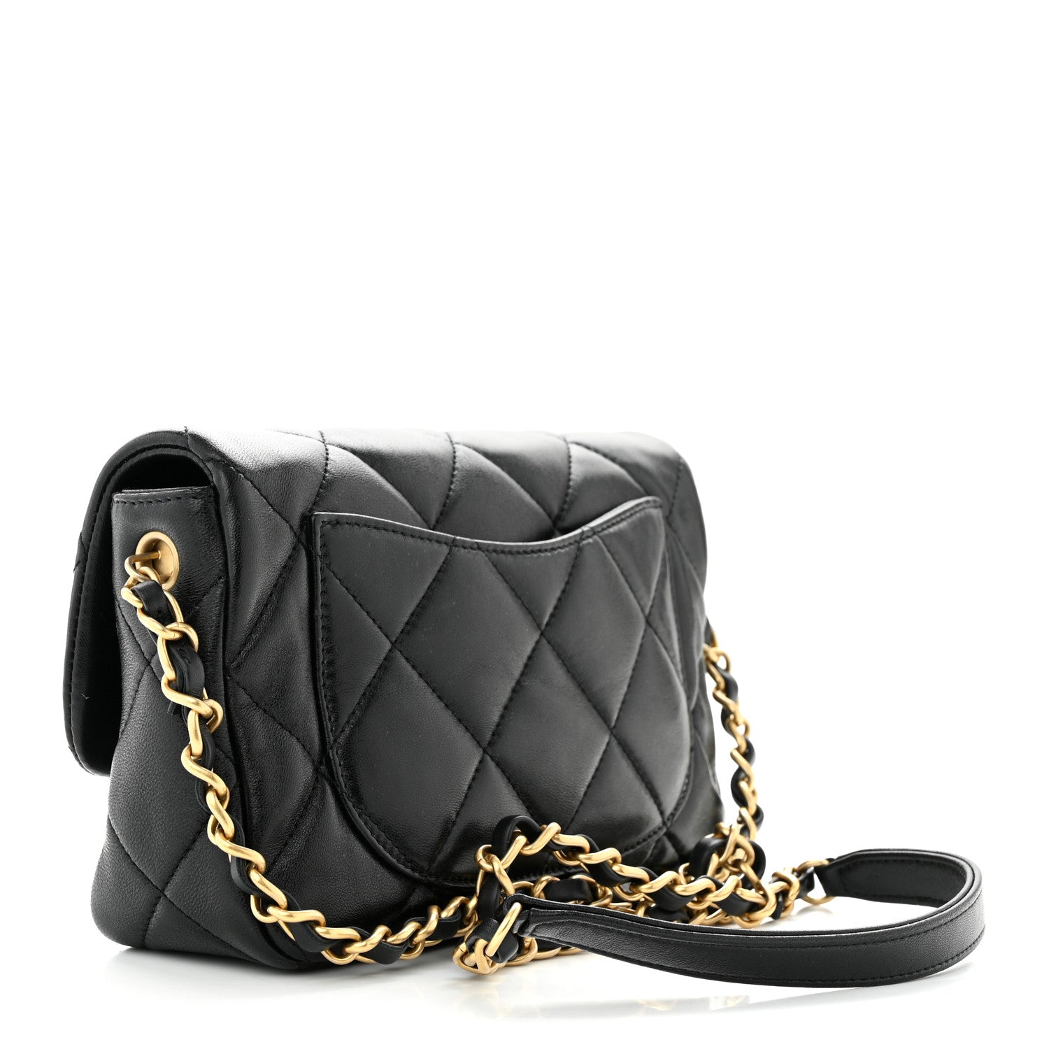 Chanel Lambskin Plexiglass Quilted Coco Love Flap Black 3 of 10