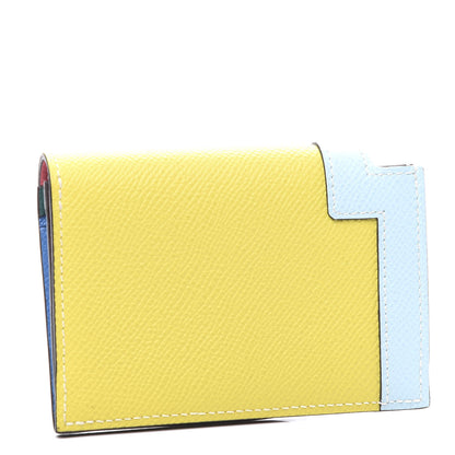 Hermes Epsom Camail Combined Coin Purse Lime Malachite Rose Azalee 2 of 9