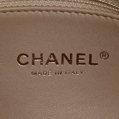 Chanel Calfskin Chevron Quilted Medal Flap Beige 6 of 8
