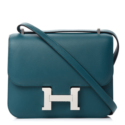 Hermes Swift Constance Verso 18 Colvert Bleu Lin 1 of 11