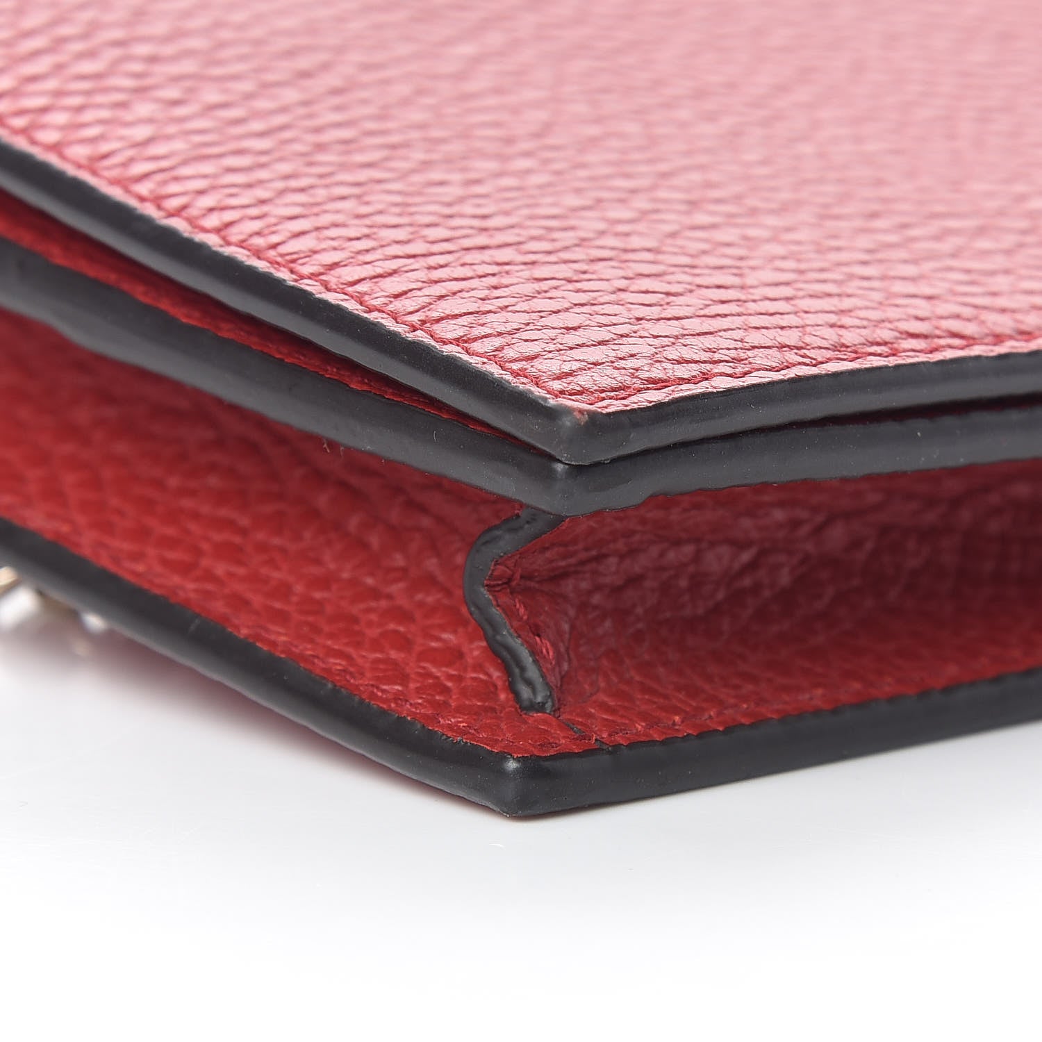 Gucci Dollar Calfskin Medium Betty Chain Wallet Tabasco Red 9 of 11