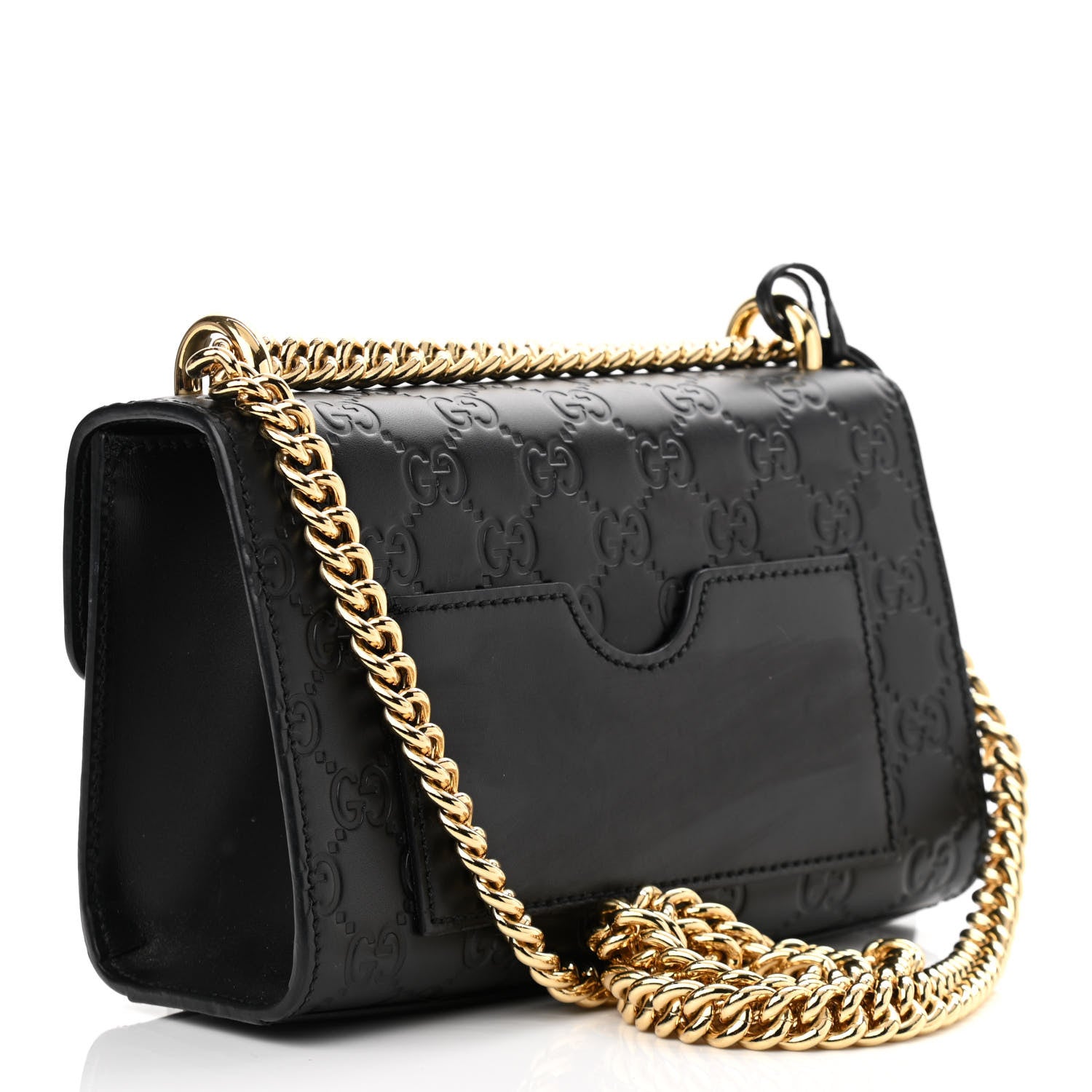 Gucci Guccissima Small Padlock Shoulder Bag Black 3 of 13