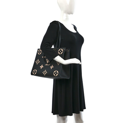 Louis Vuitton Empreinte Monogram Giant Onthego MM Black Beige 2 of 8
