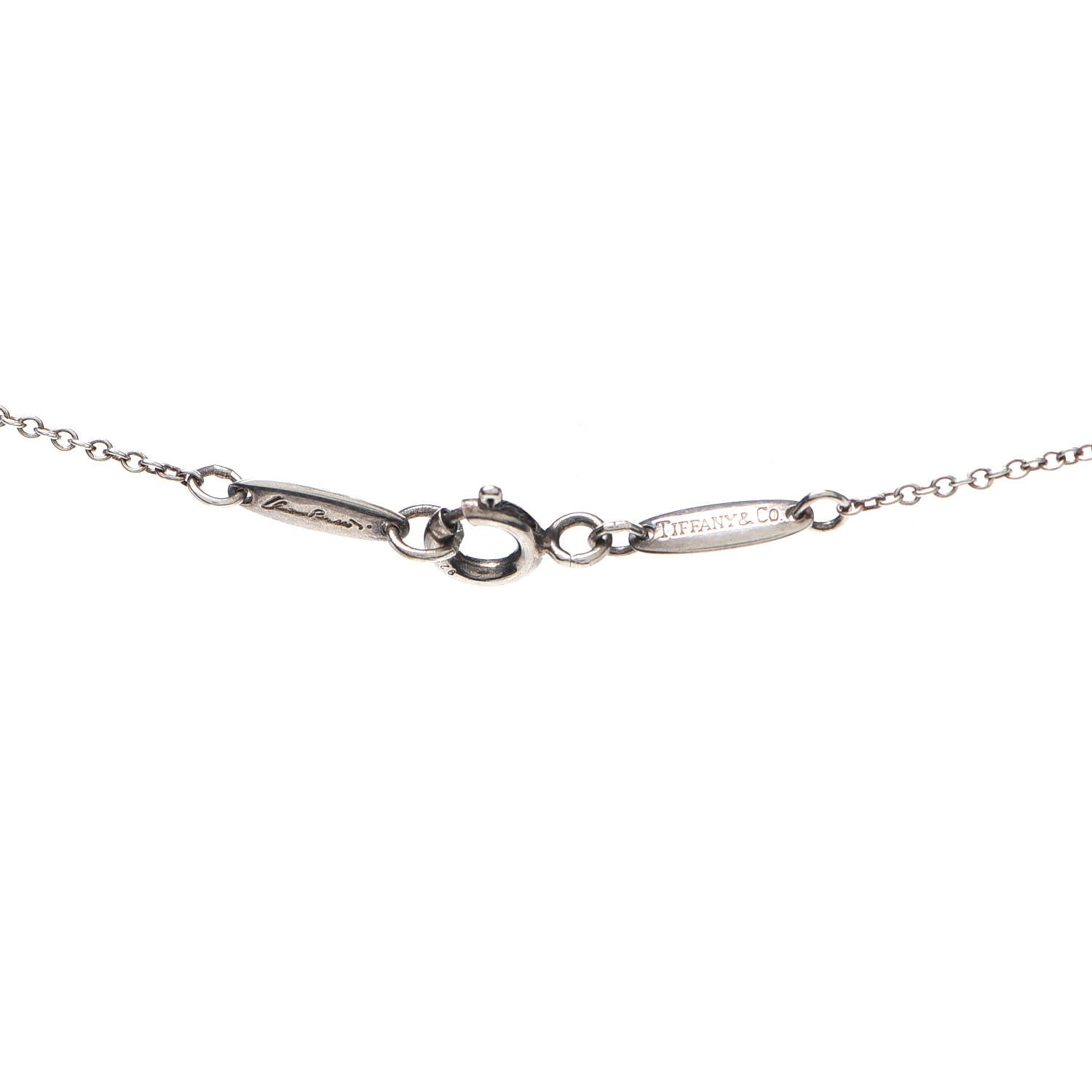 Tiffany Sterling Silver Elsa Peretti Interlocking Ovals Pendant Necklace 4 of 4
