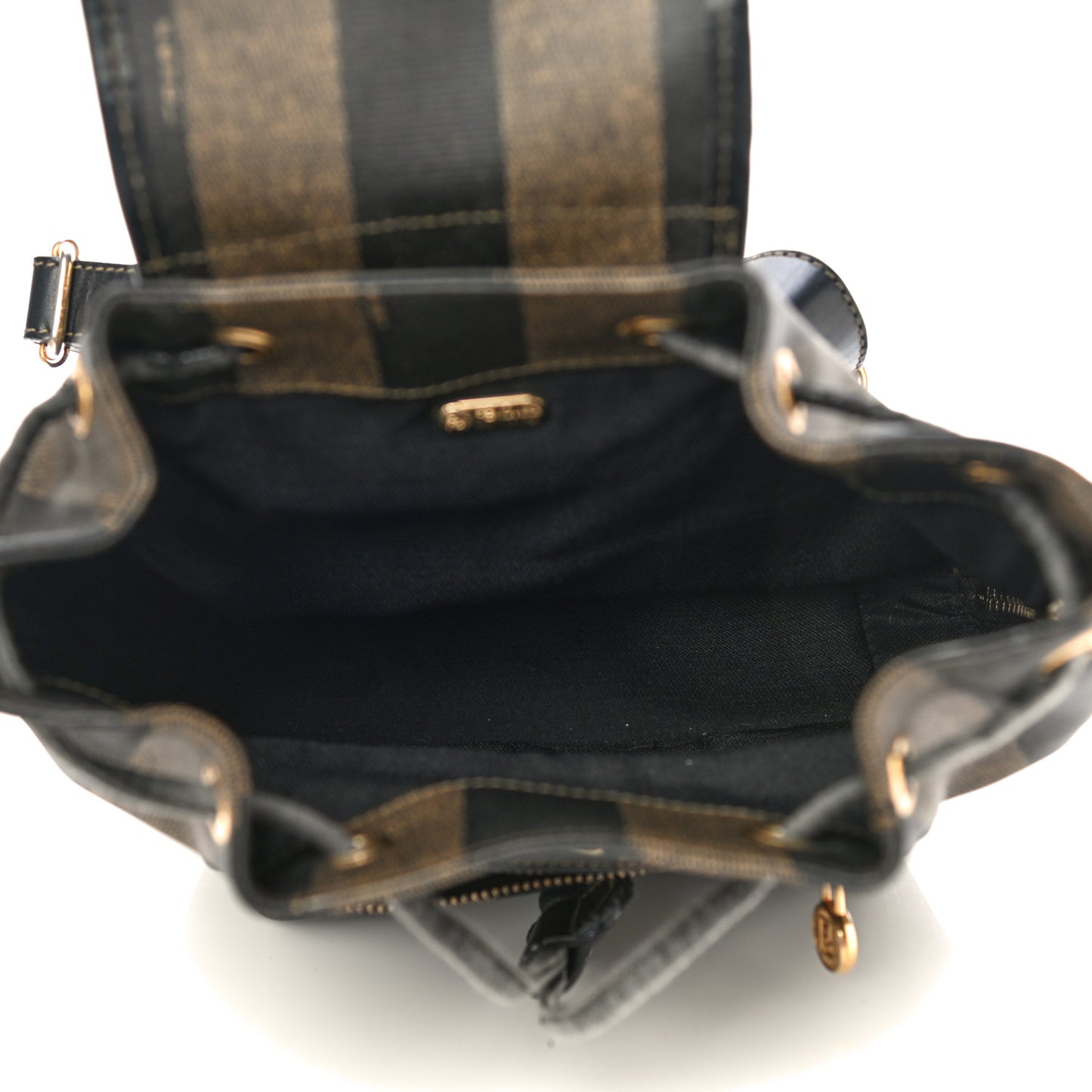 Coated Canvas Pequin Drawstring Backpack Tobacco