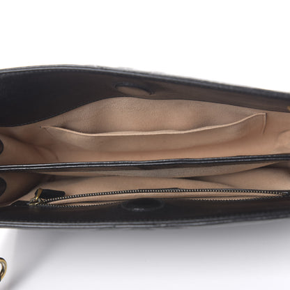 Gucci Azalea Calfskin Matelasse Heart Medium GG Marmont Slim Shoulder Bag Black 4 of 10