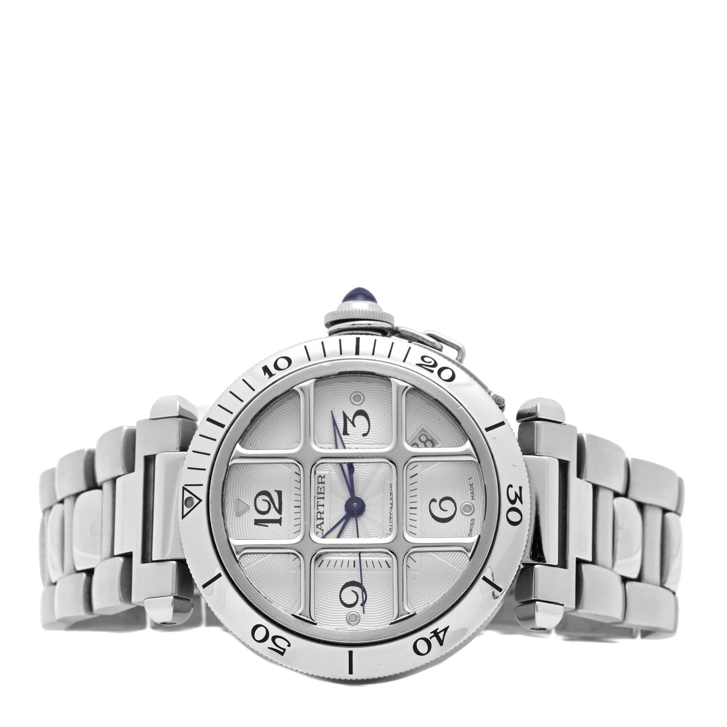 Cartier Stainless Steel 38mm Pasha C Grille Automatic Watch 2 of 4