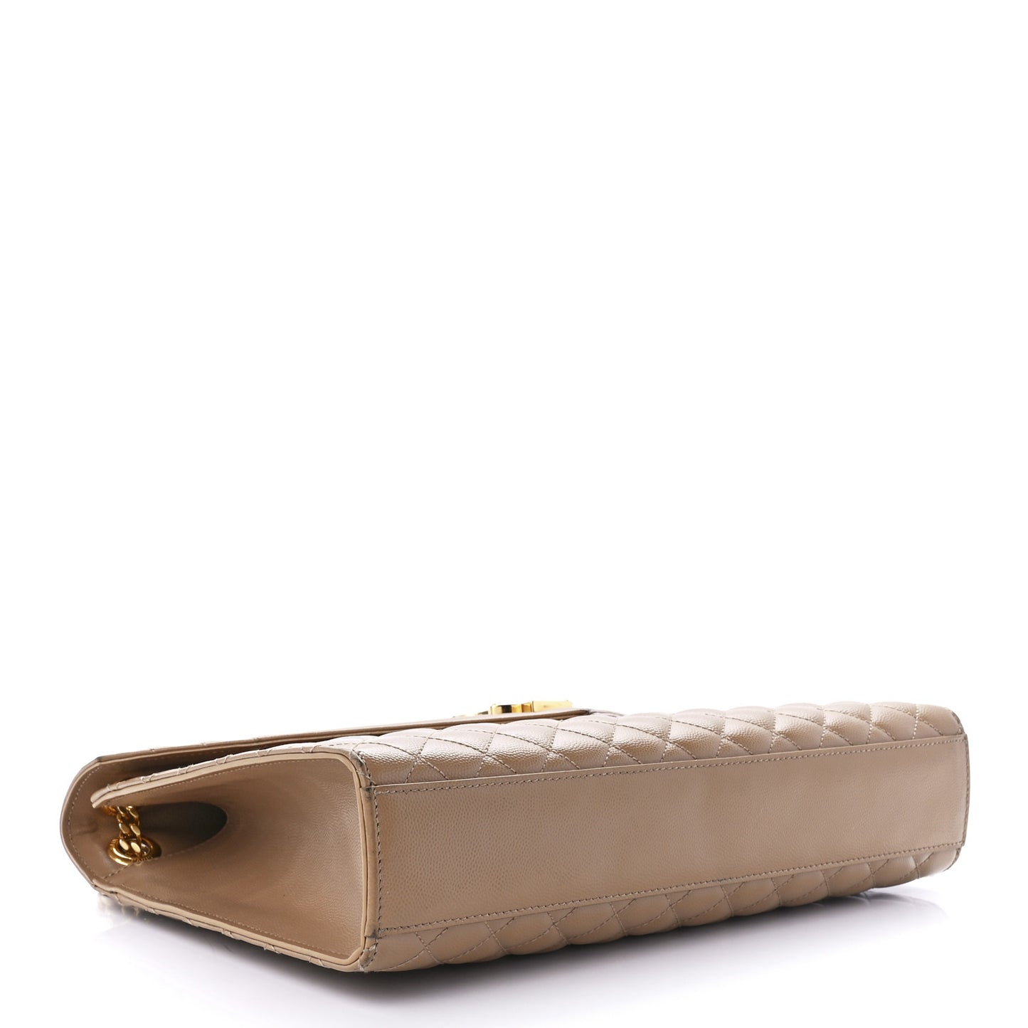 Grain De Poudre Textured Mixed Matelasse Triquilt Large Monogram Satchel Cork