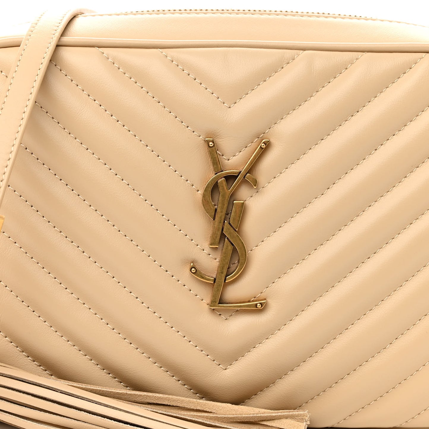 Calfskin Matelasse Monogram Lou Camera Bag Dark Beige