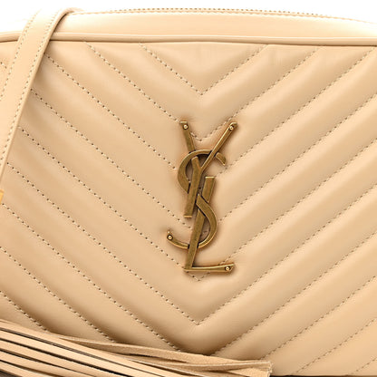 Saint Laurent Calfskin Matelasse Monogram Lou Camera Bag Dark Beige 8 of 11