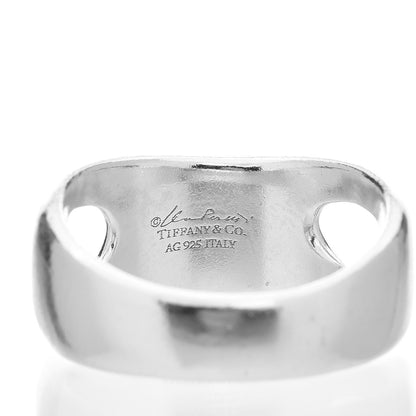 Tiffany Sterling Silver Elsa Peretti Open Side Ring 55 7.5 5 of 5