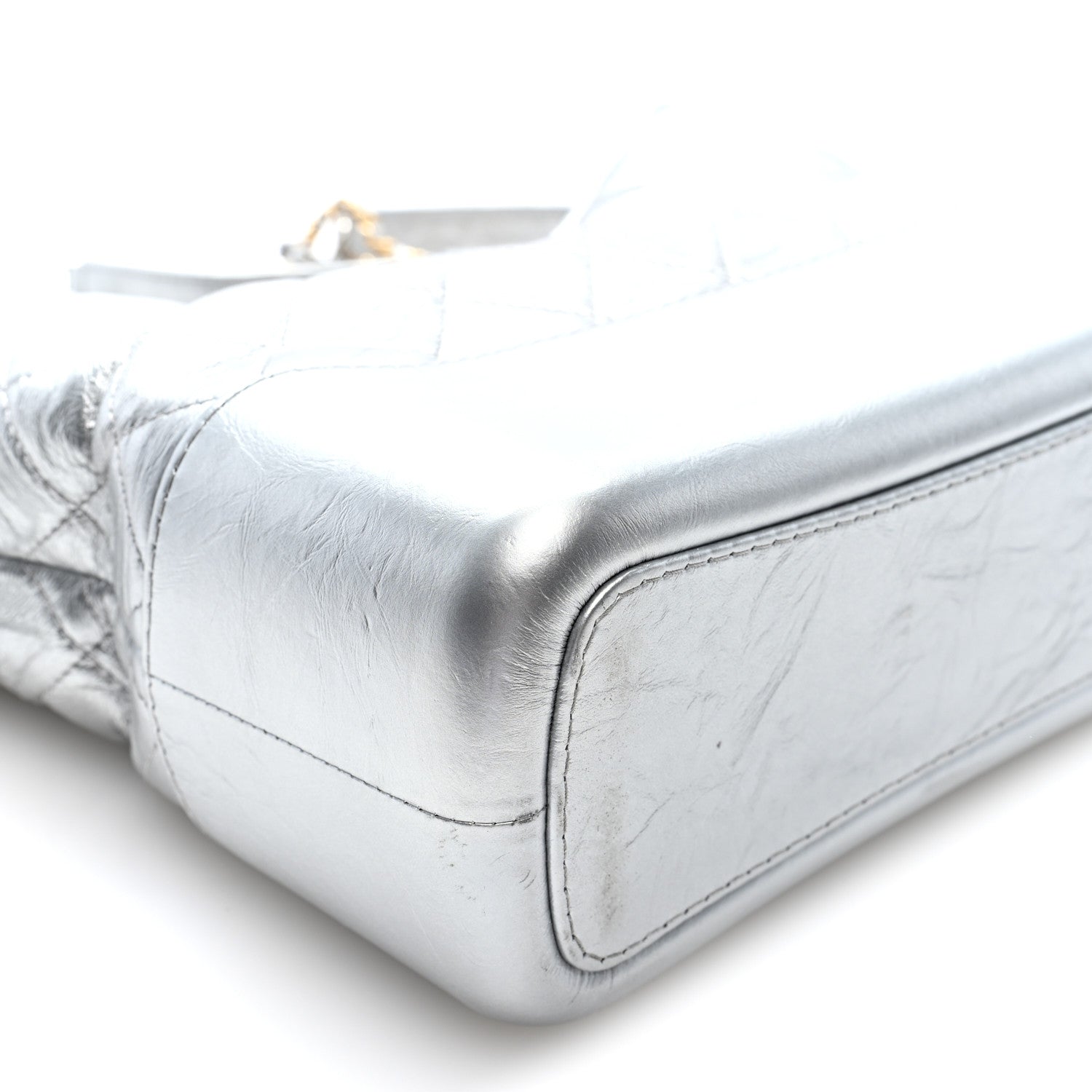 Chanel Metallic Aged Calfskin Quilted Medium Gabrielle Silver 9 of 10
