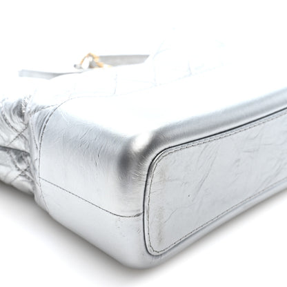 Chanel Metallic Aged Calfskin Quilted Medium Gabrielle Silver 9 of 10