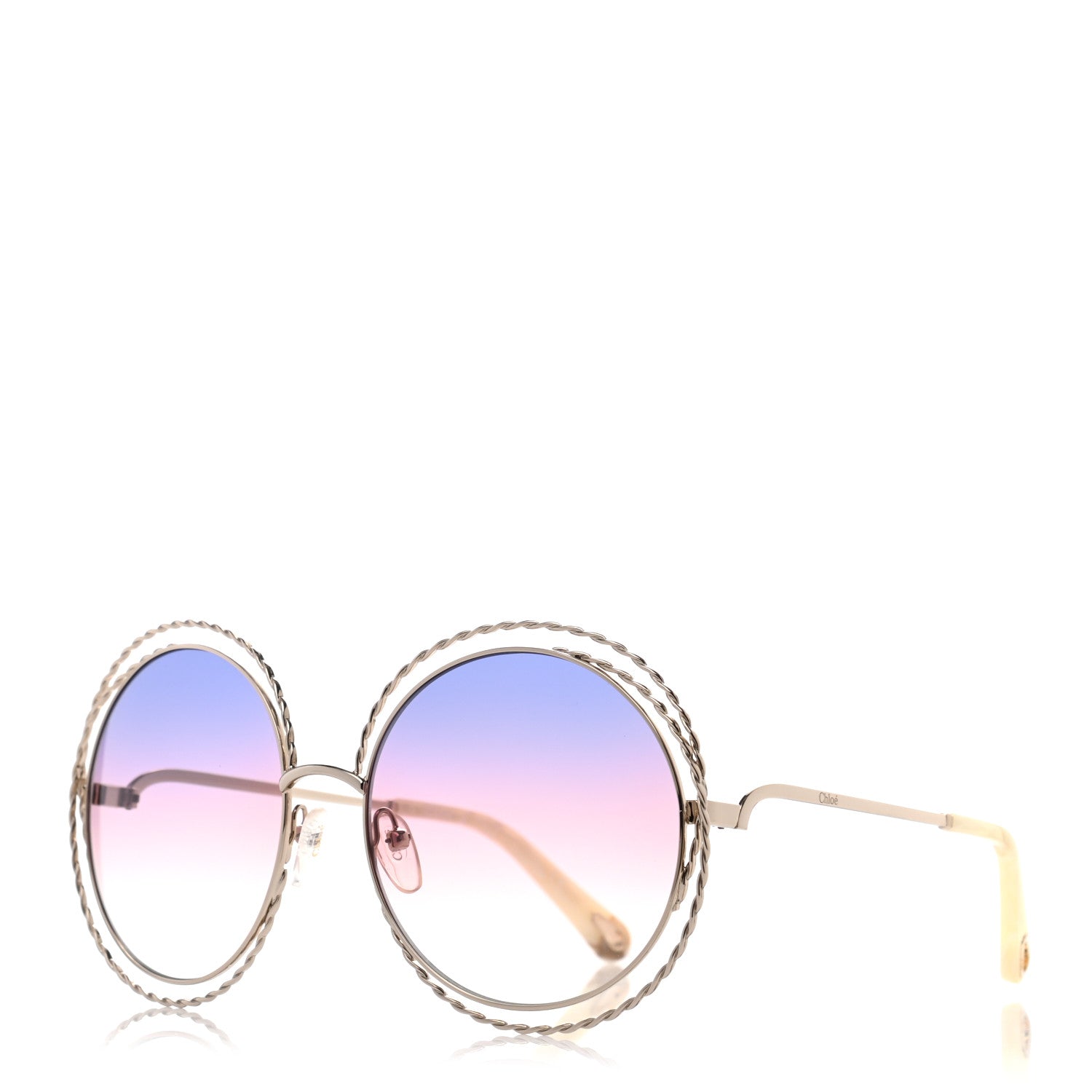 Chloe Oversized Round Carlina Oversized Round Sunglasses CE114ST Rainbow 1 of 6