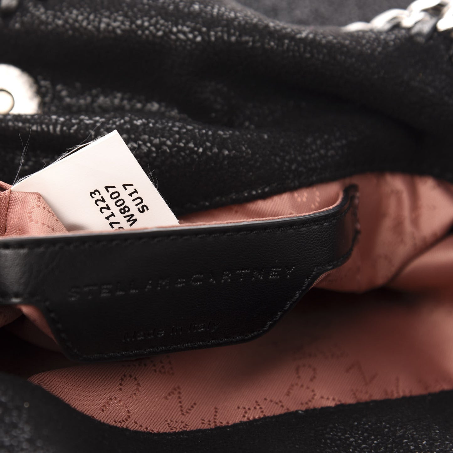 Shaggy Deer Embroidered Palm Tree Mini Falabella Tote Black
