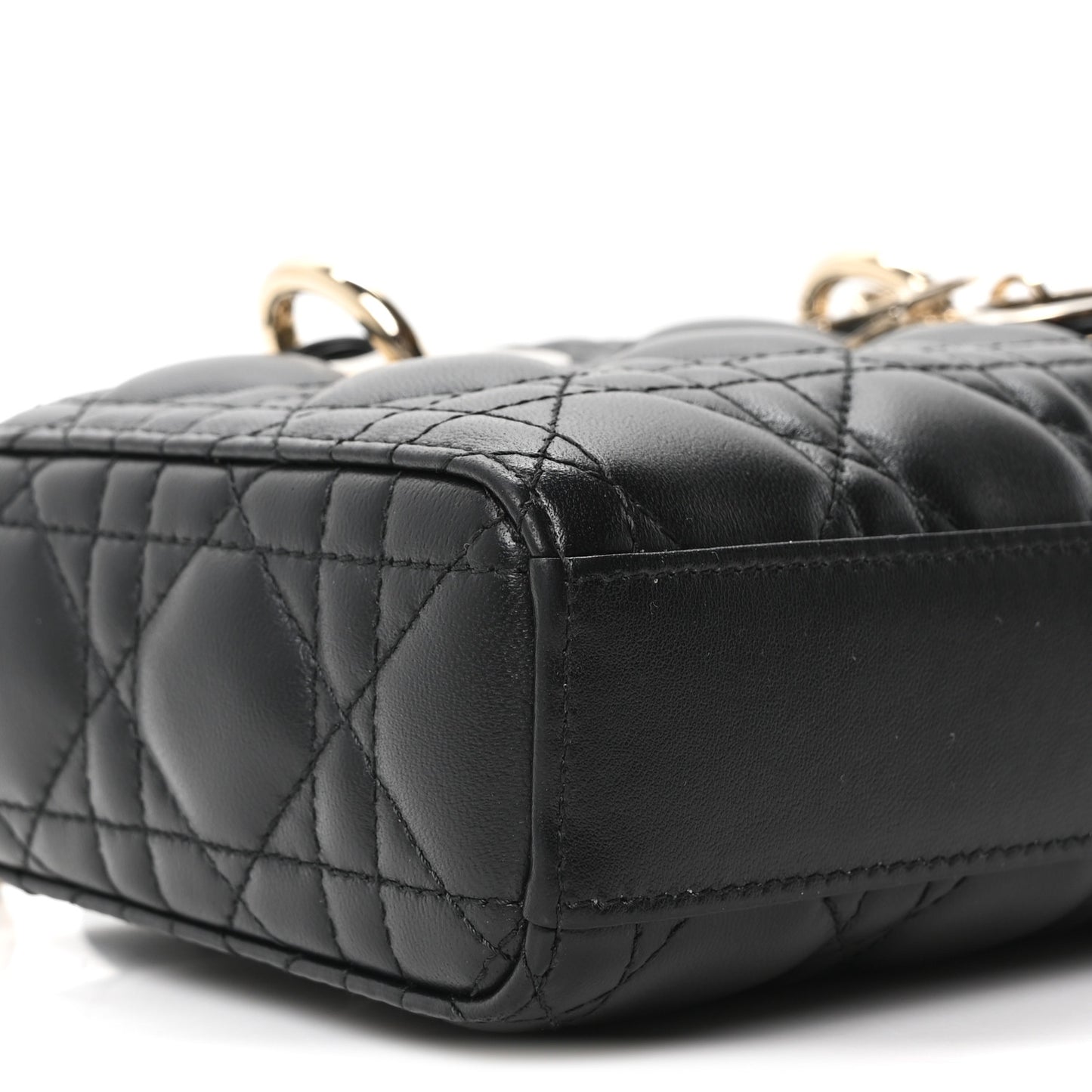 Lambskin Cannage Small Lady D-Joy Black