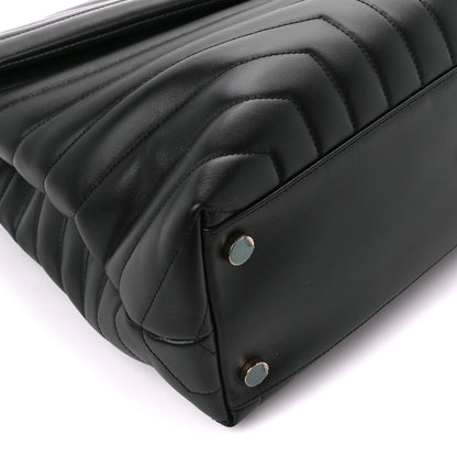 Saint Laurent Calfskin Y Quilted Monogram Large Loulou Chain Satchel Black 11 of 12