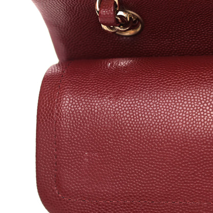 Chanel Caviar Quilted Small Double Flap Burgundy 6 of 6
