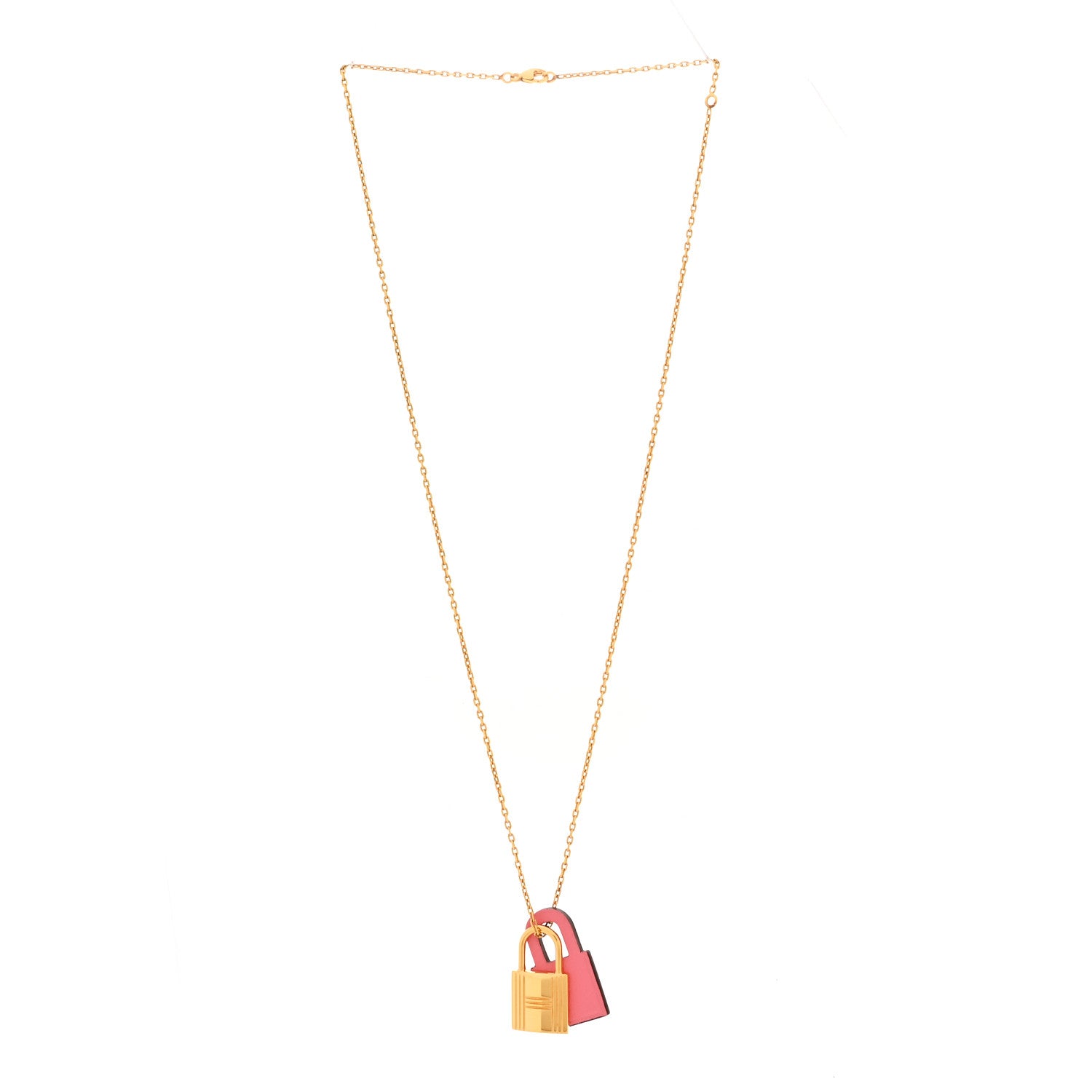 Hermes Swift Small O'Kelly Pendant Necklace Rose Azalee 3 of 7
