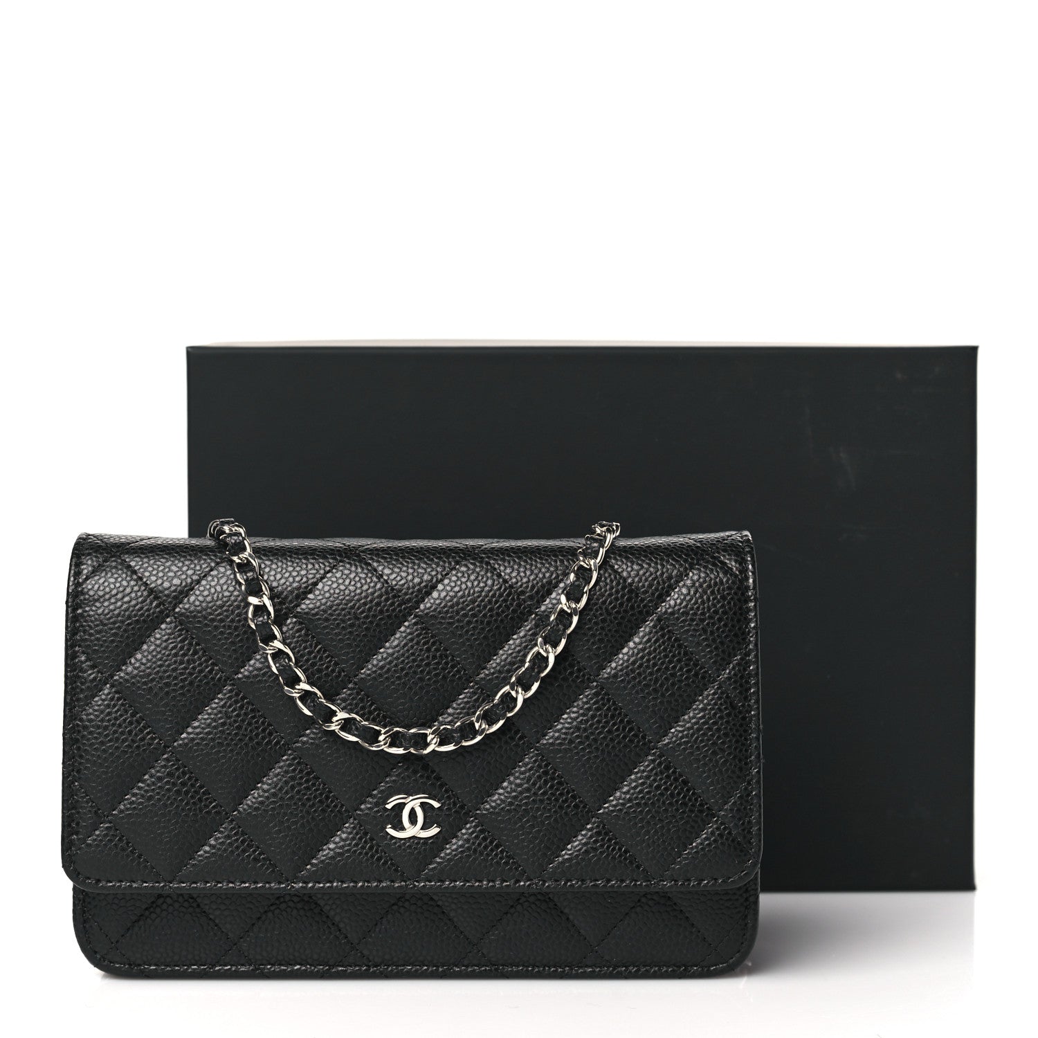 Chanel Caviar Quilted Wallet on Chain WOC Black 11 of 11
