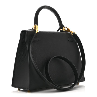 Hermes Epsom Kelly Sellier 25 Black 3 of 11