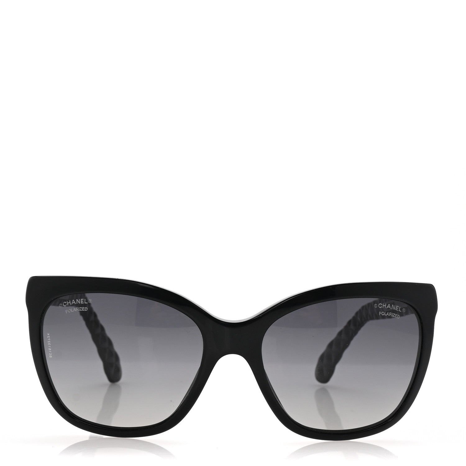 Chanel Acetate Quilted Polarized Butterfly CC Sunglasses 5288-Q Black 2 of 7