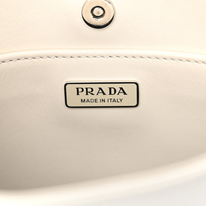 Prada Spazzolato Cleo Shoulder Bag White 6 of 10