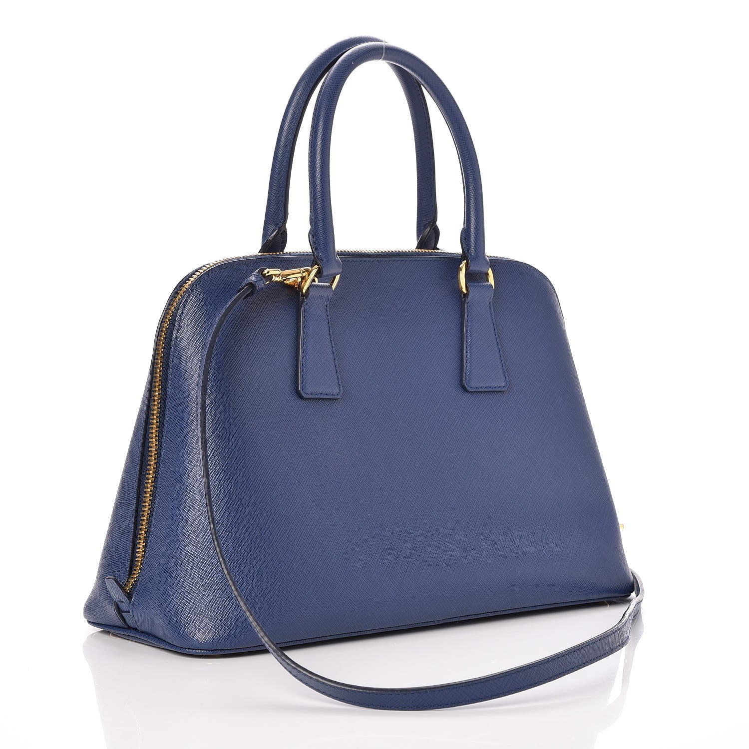 Prada Saffiano Lux Medium Promenade Tote Bluette 4 of 9