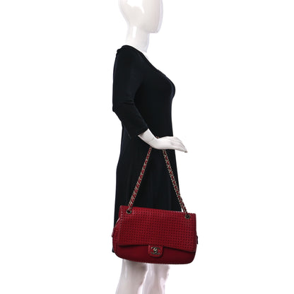 Chanel Perforated Lambskin Jumbo Easy Flap 2 of 13