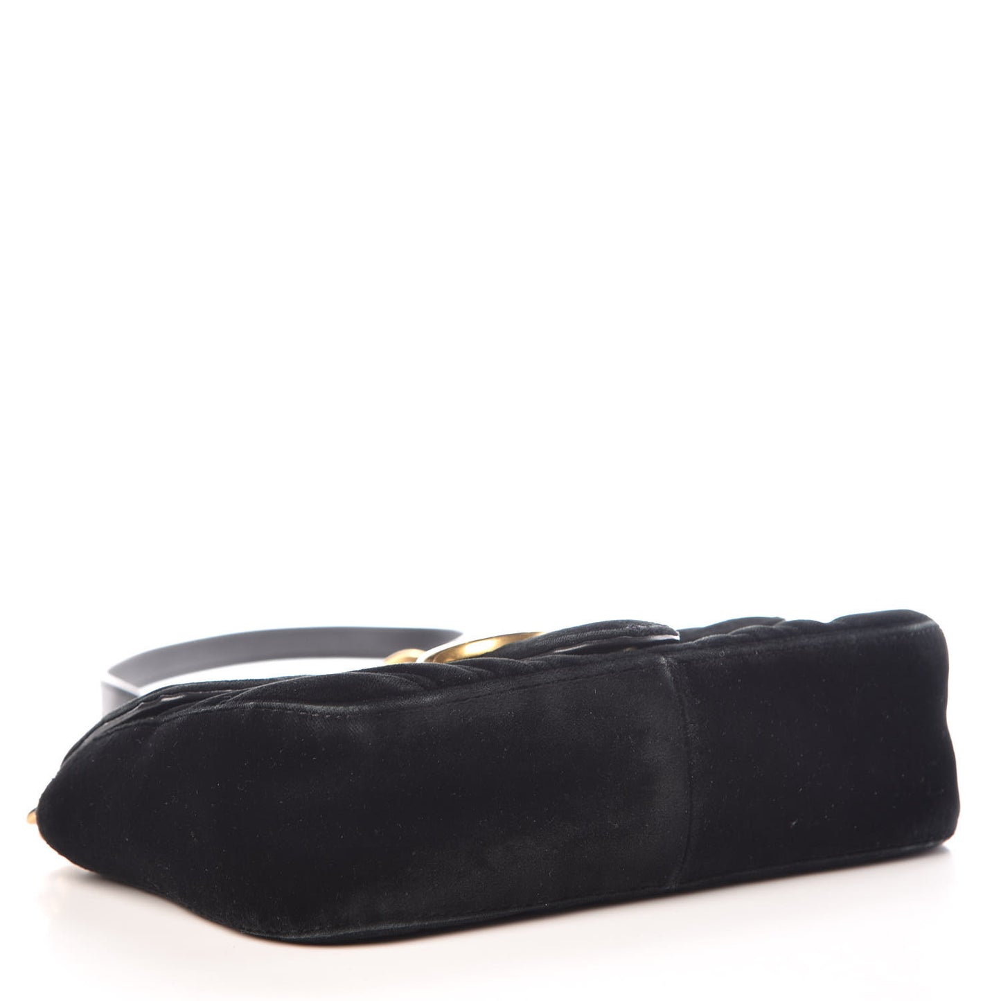 Velvet Matelasse Mini GG Marmont Shoulder Bag Black