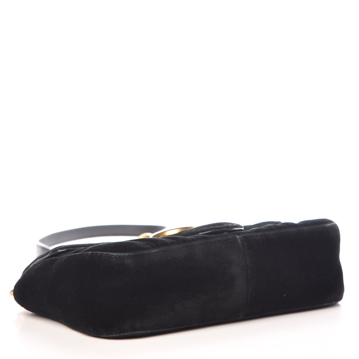 Gucci Velvet Matelasse Mini GG Marmont Shoulder Bag Black 4 of 12