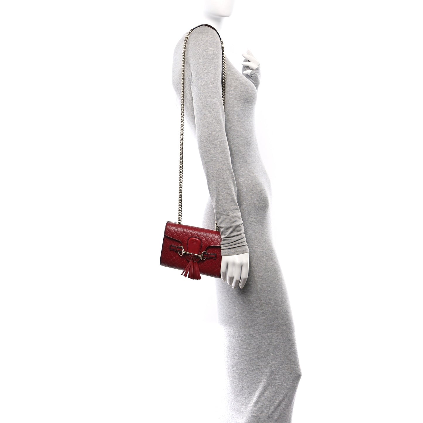 Soft Microguccissima Mini Emily Chain Shoulder Bag Rosso