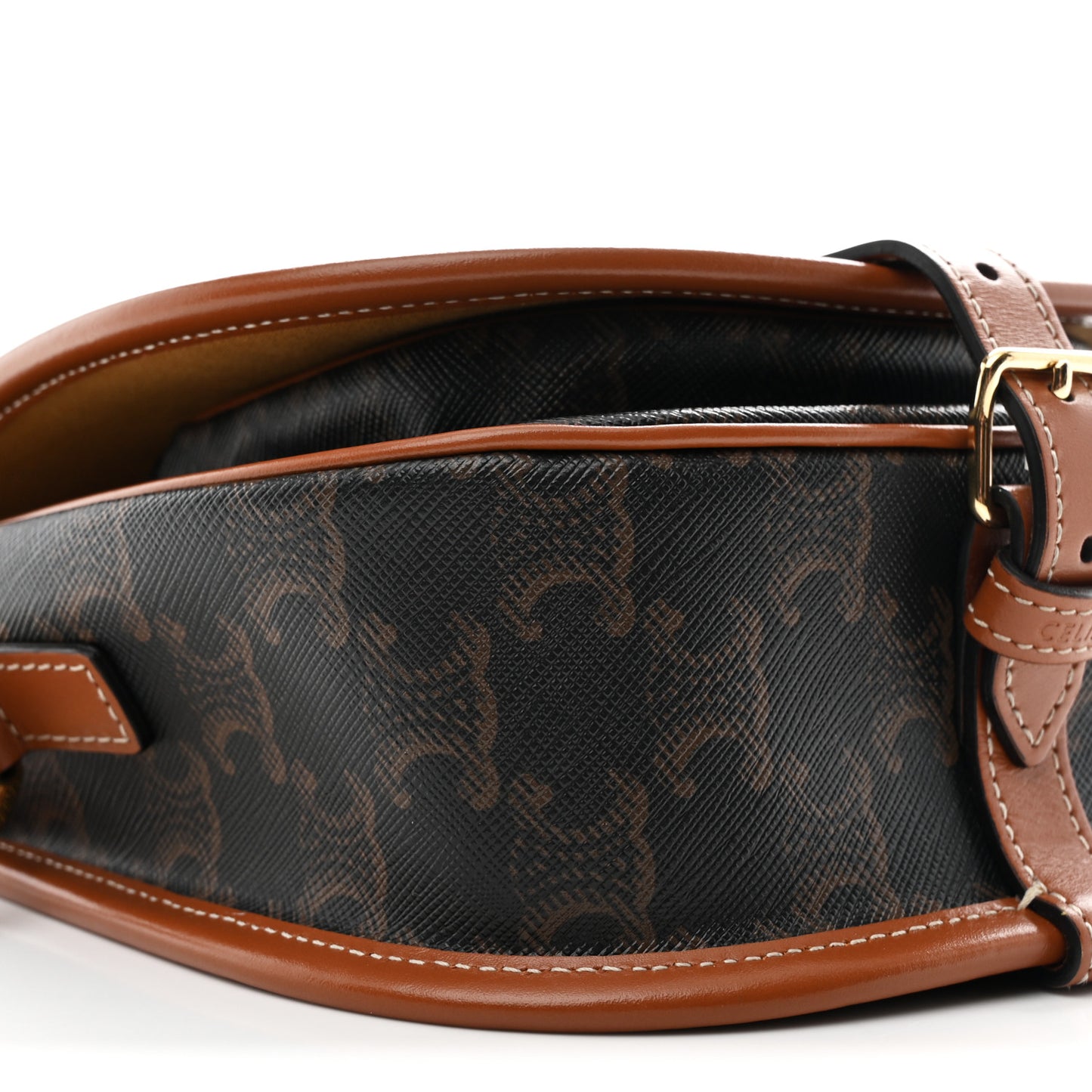 Triomphe Canvas Medium Folco Bag Tan