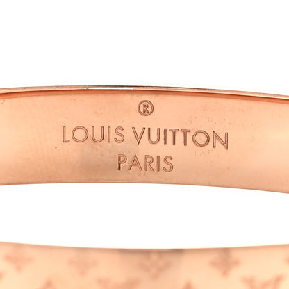 Louis Vuitton Brass Monogram Nanogram Cuff S Pink Gold 4 of 6