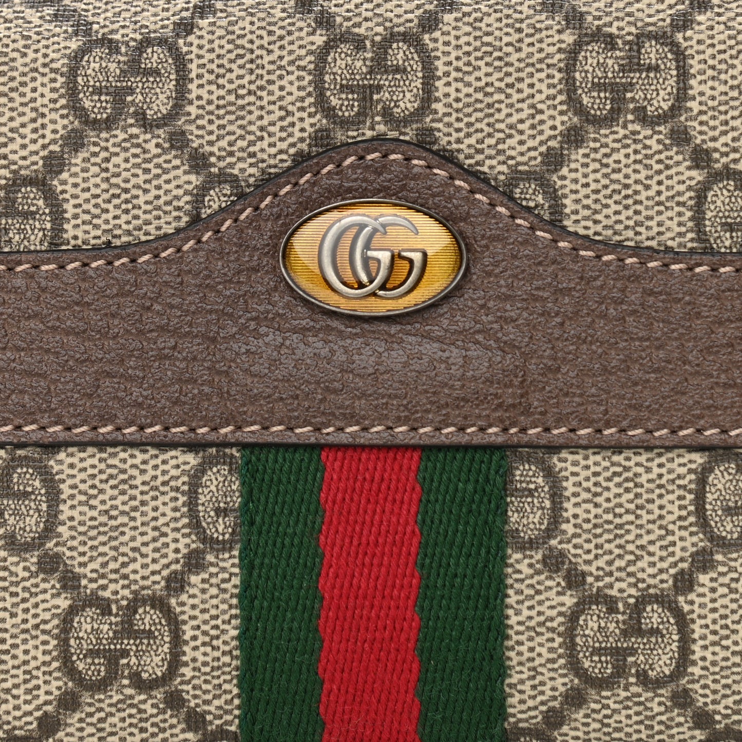 GG Supreme Monogram Ophidia Belted iPhone Case 75 30 Dark Brown