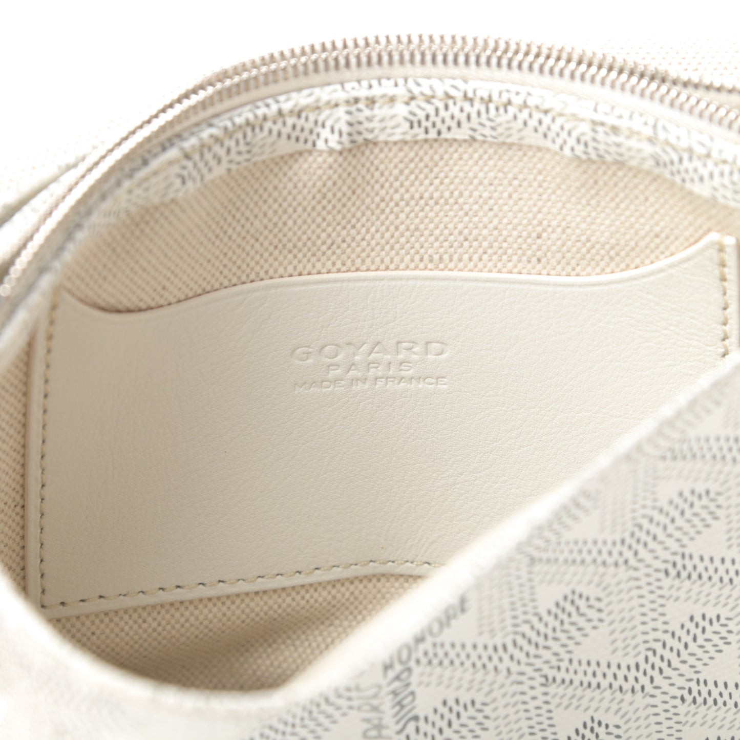 Goyardine Plumet Wallet Clutch White