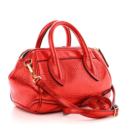 Burberry Metallic Calfskin Small Blaze Satchel Red 3 of 14