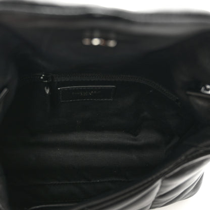 Saint Laurent Lambskin Quilted Toy Loulou Puffer Monogram Monochrome Chain Satchel Black 6 of 10