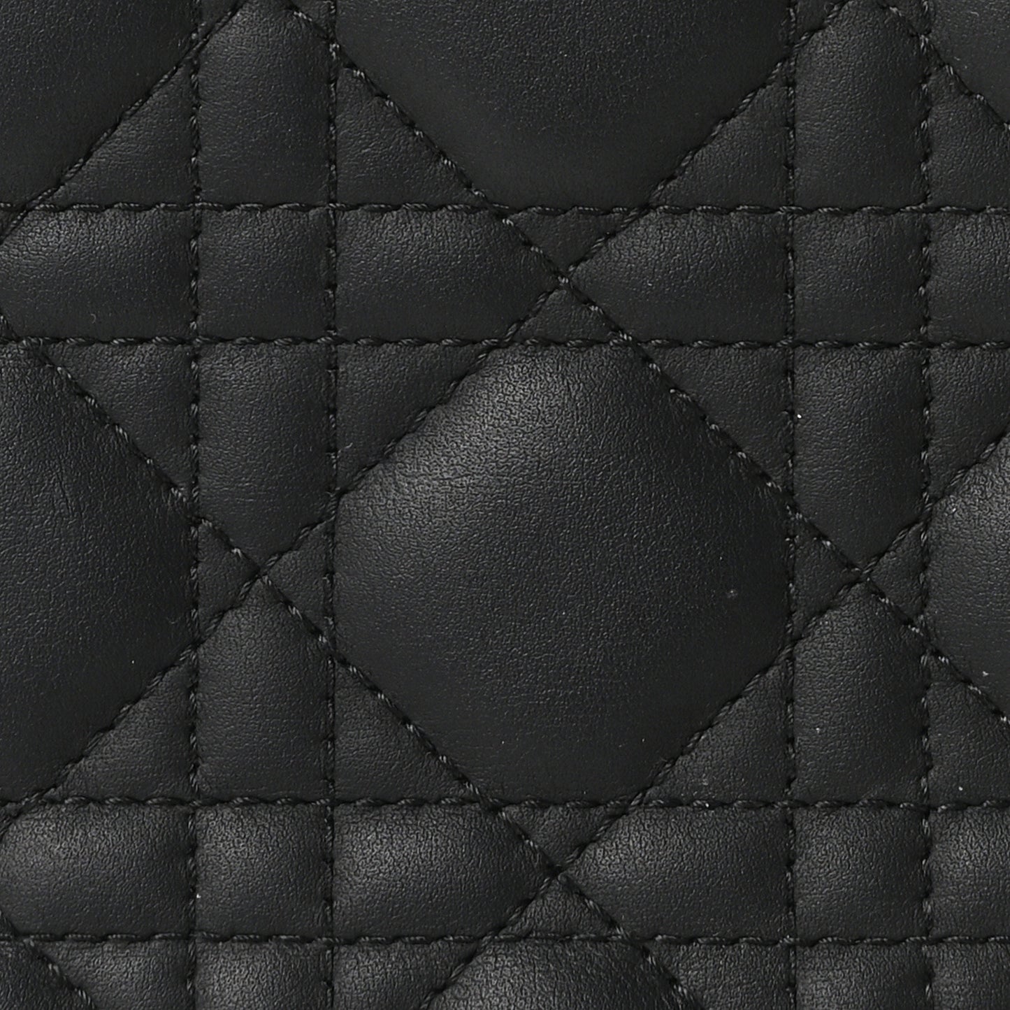 Ultra Matte Calfskin Cannage Large Lady Dior Black