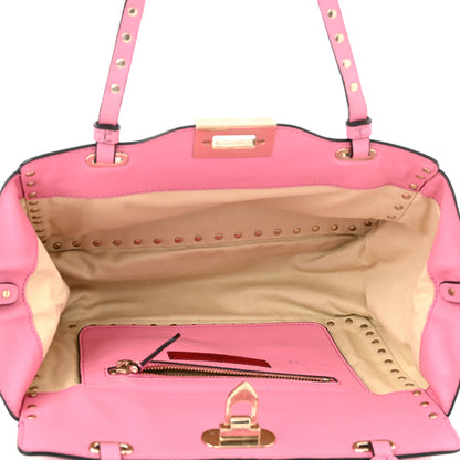 Valentino Garavani Vitello Small Rockstud Tote Ninphea 5 of 12