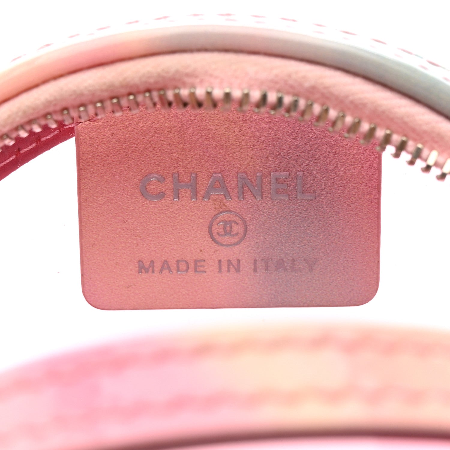 Chanel PVC Lambskin Filigree Round Clutch With Chain Pink 6 of 10