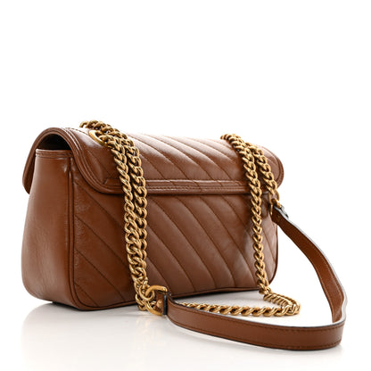 Gucci Azalea Calfskin Matelasse Diagonal Small GG Marmont Shoulder Bag Cuir 2 of 10