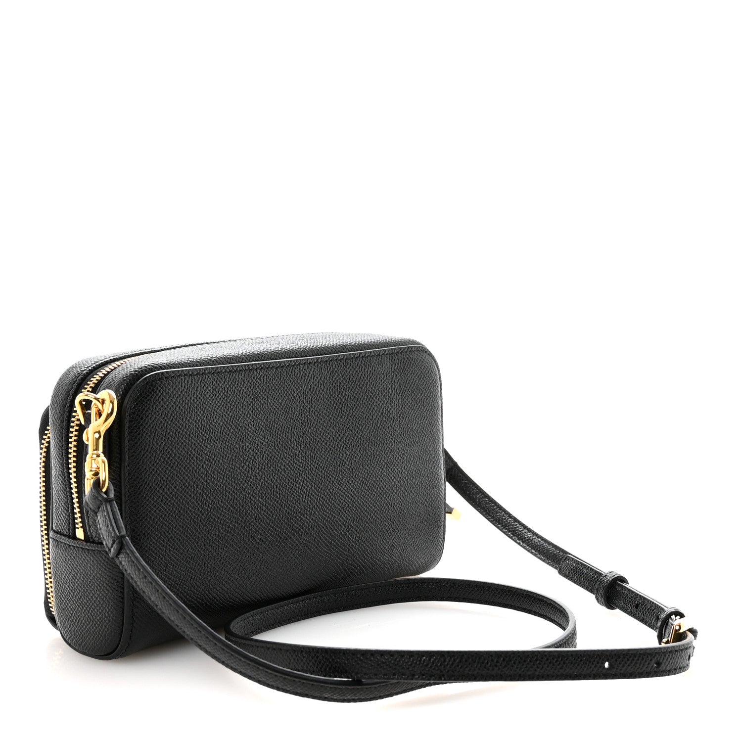 Christian Dior Grained Calfskin Caro Double Pouch Black 3 of 9