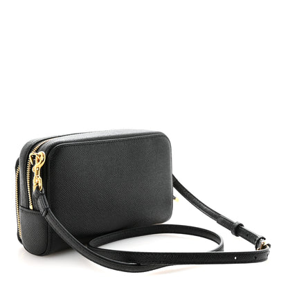 Christian Dior Grained Calfskin Caro Double Pouch Black 3 of 9