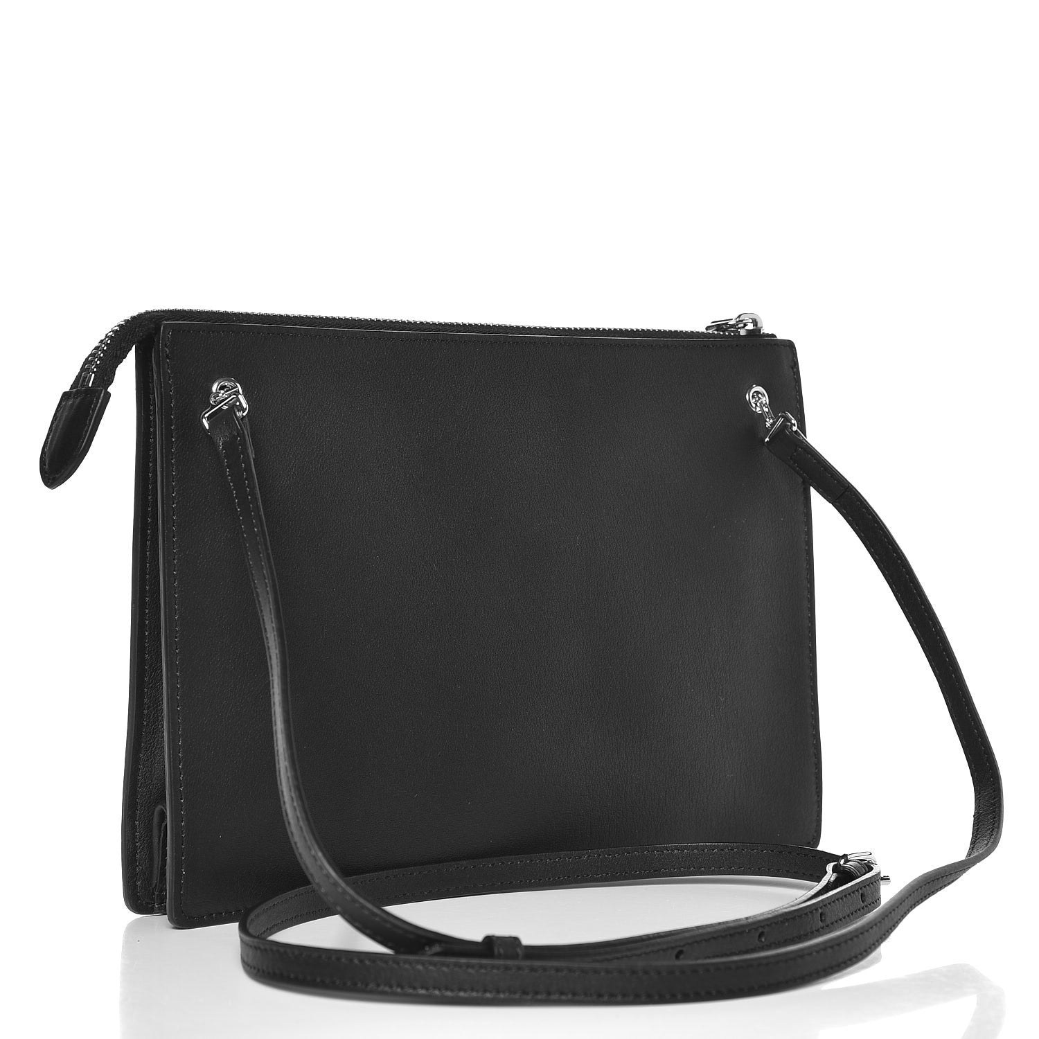 Fendi Vitello Dolce Studded Mini 2Jours Pouch Black Multicolor 5 of 15