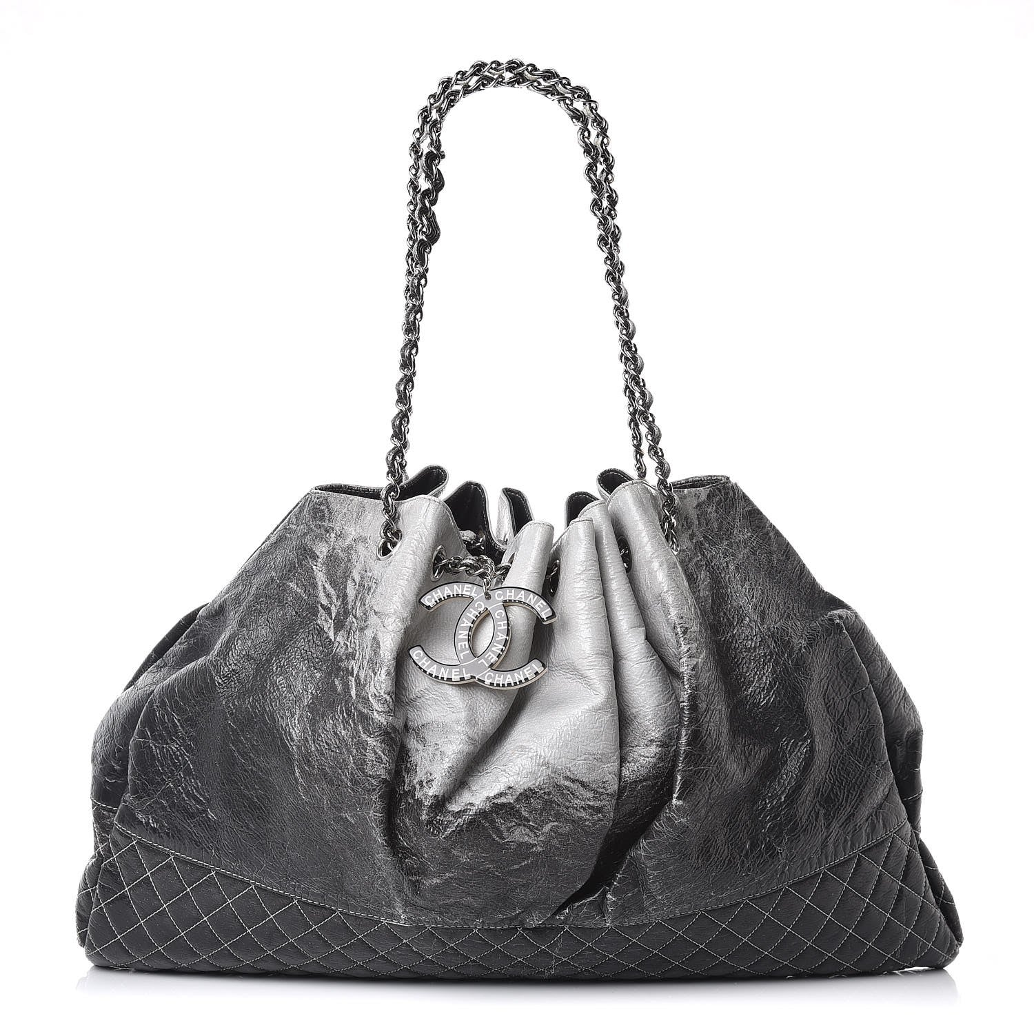 Chanel Vinyl Quilted Melrose Degrade Tote Black 1 of 12