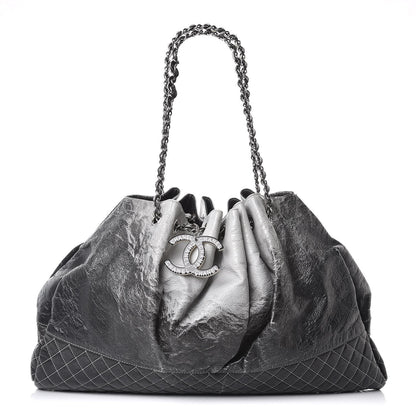 Chanel Vinyl Quilted Melrose Degrade Tote Black 1 of 12